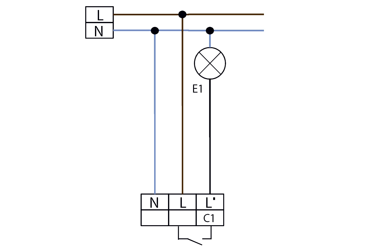 Схема подключения датчика движения к лампочке через выключатель 220в